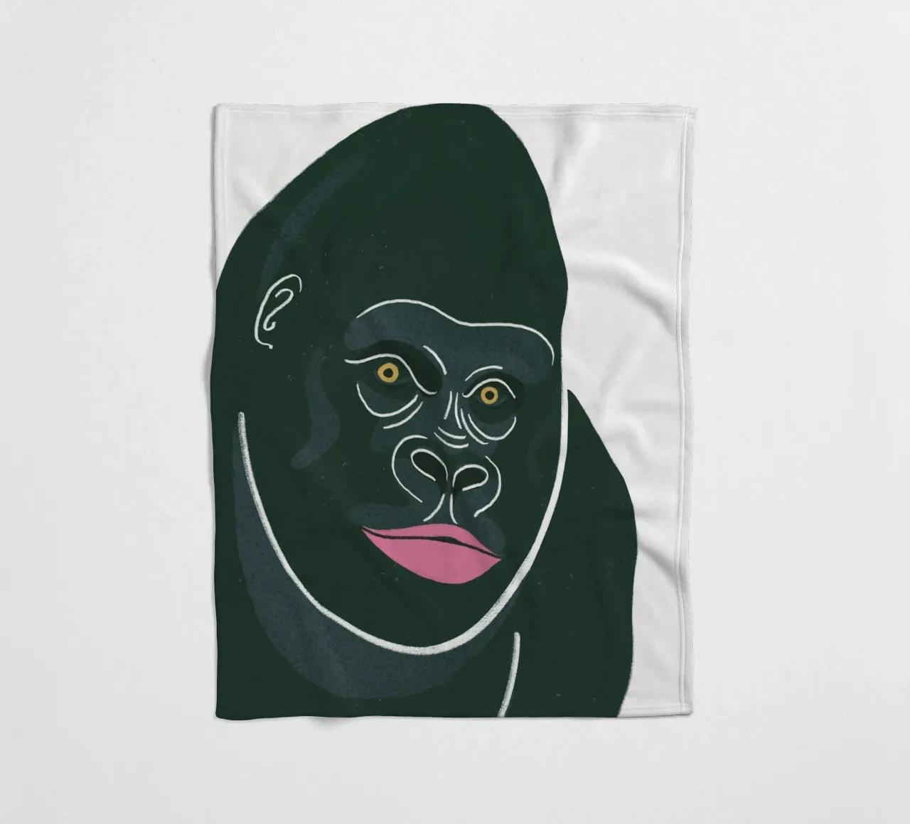 Gorilla With Green Fur coperta in pile da Be Mart