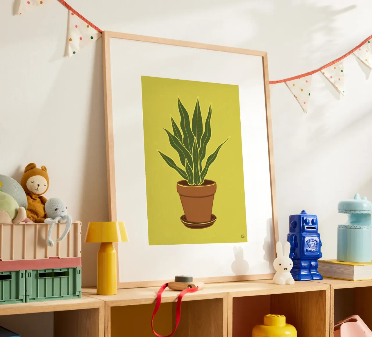 Long Leaved Plant poster with aluminum frame by Be Mart
