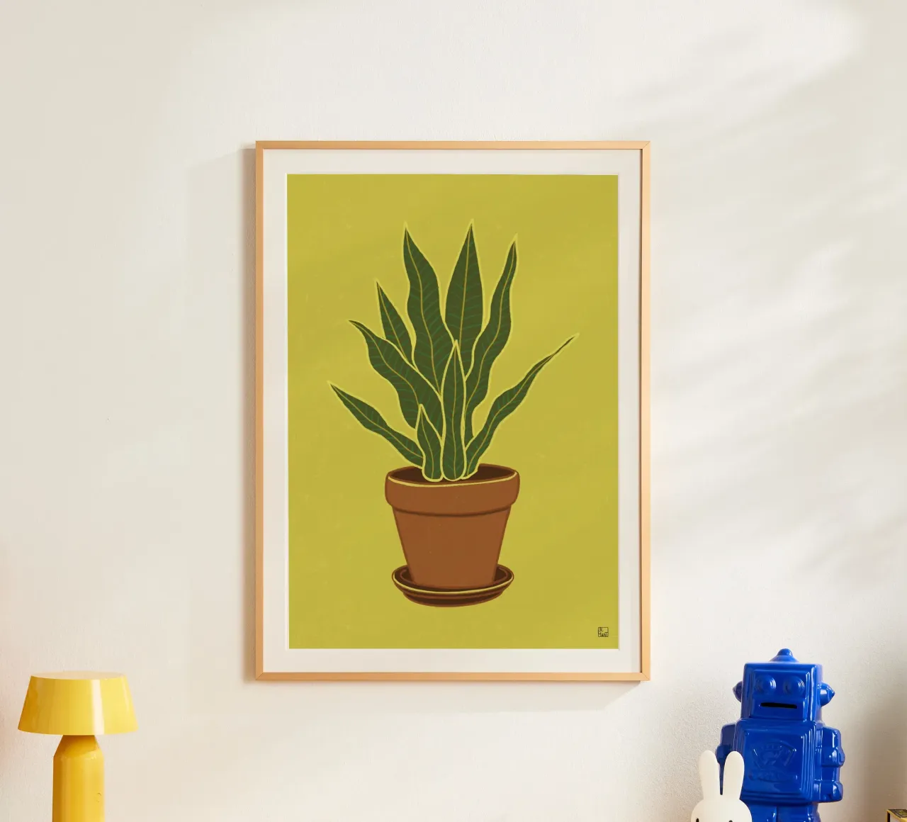 Long Leaved Plant poster with aluminum frame by Be Mart