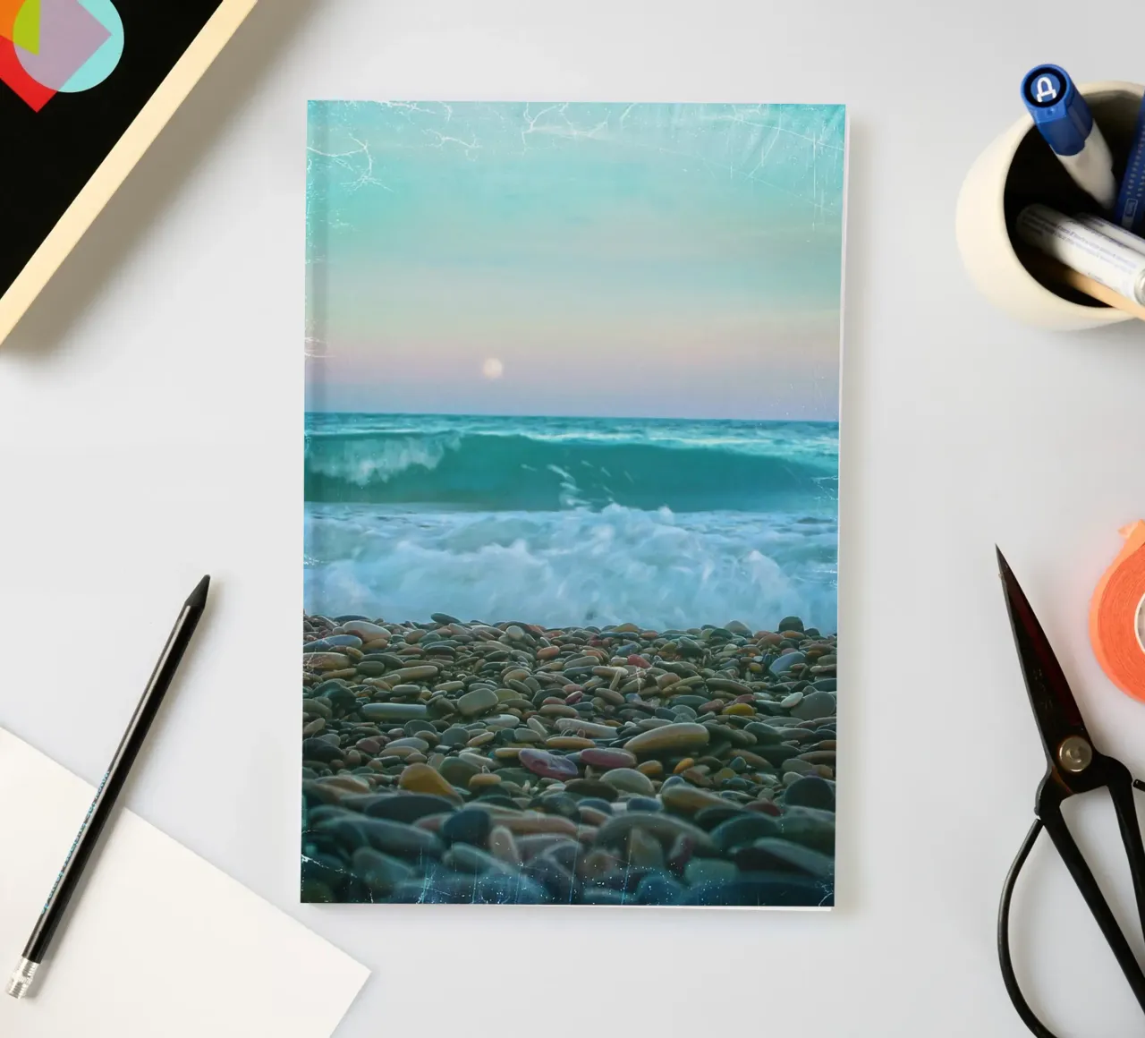 Sunrise on the Beach notebook by Eva Nev Photography