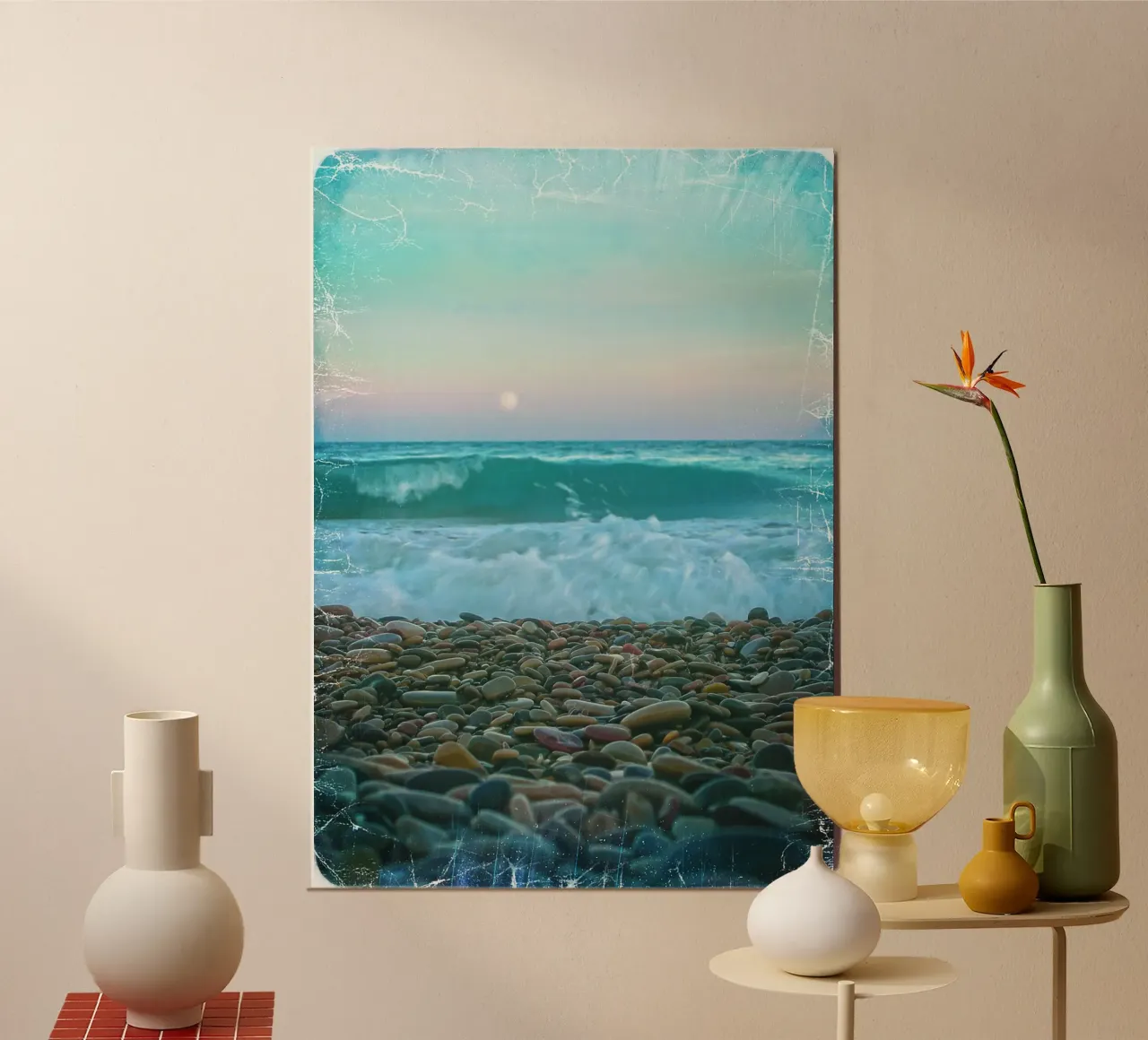 Alba sulla spiaggia alluminio dibond da Eva Nev Photography