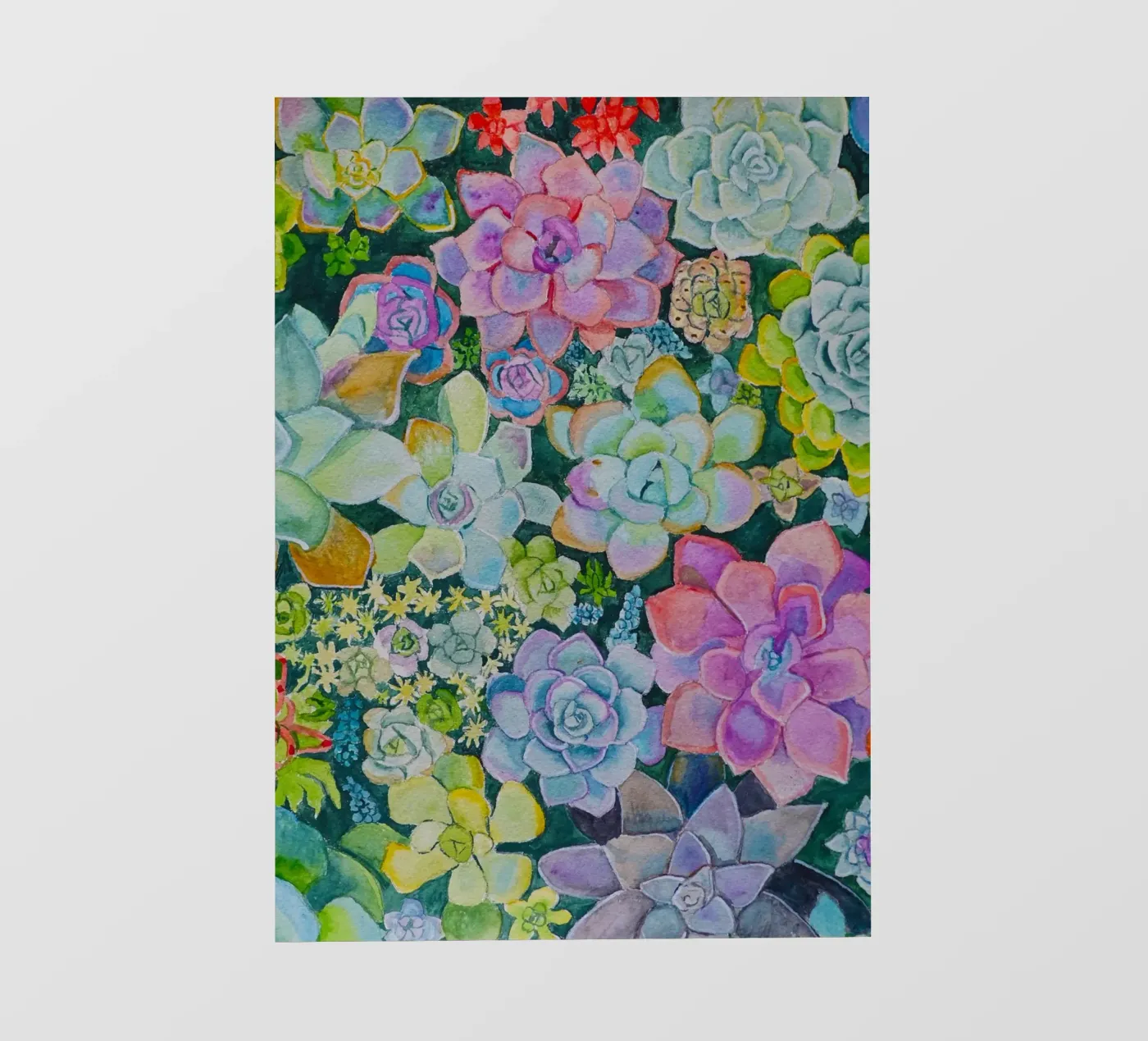 Cactus Garden papier peint photo de Eva Nev Watercolor