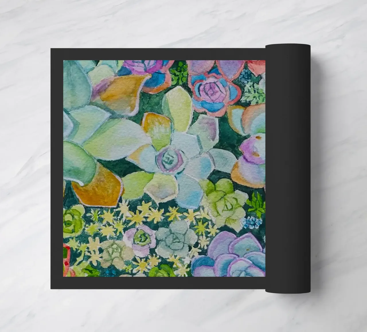 Cactustuin deurmat van Eva Nev Watercolor