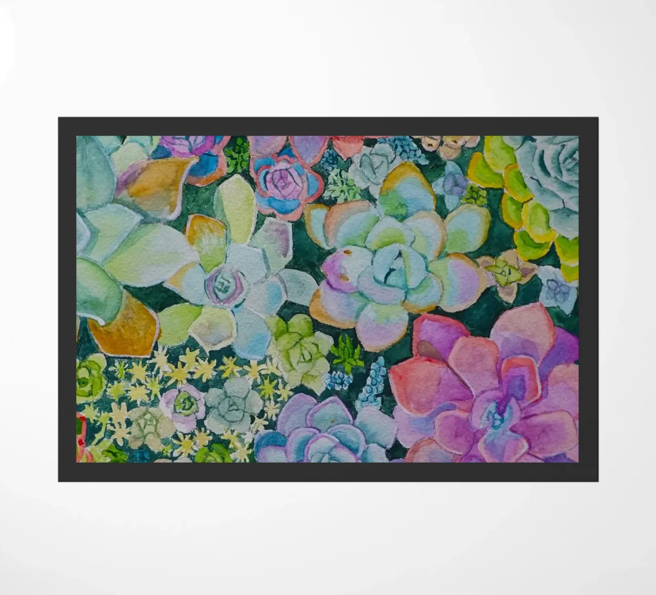 Cactustuin deurmat van Eva Nev Watercolor