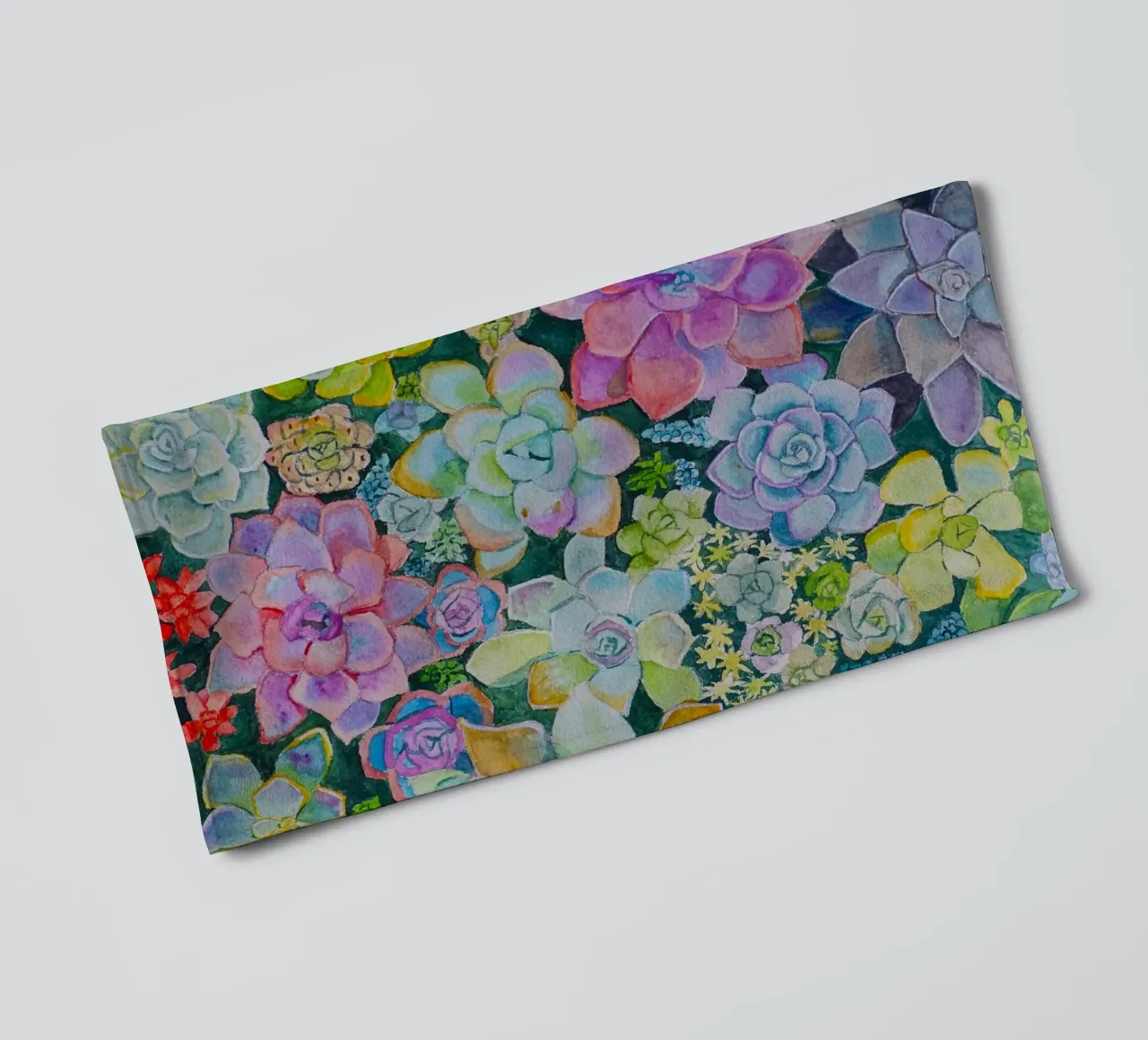 Cactustuin badhanddoek van Eva Nev Watercolor