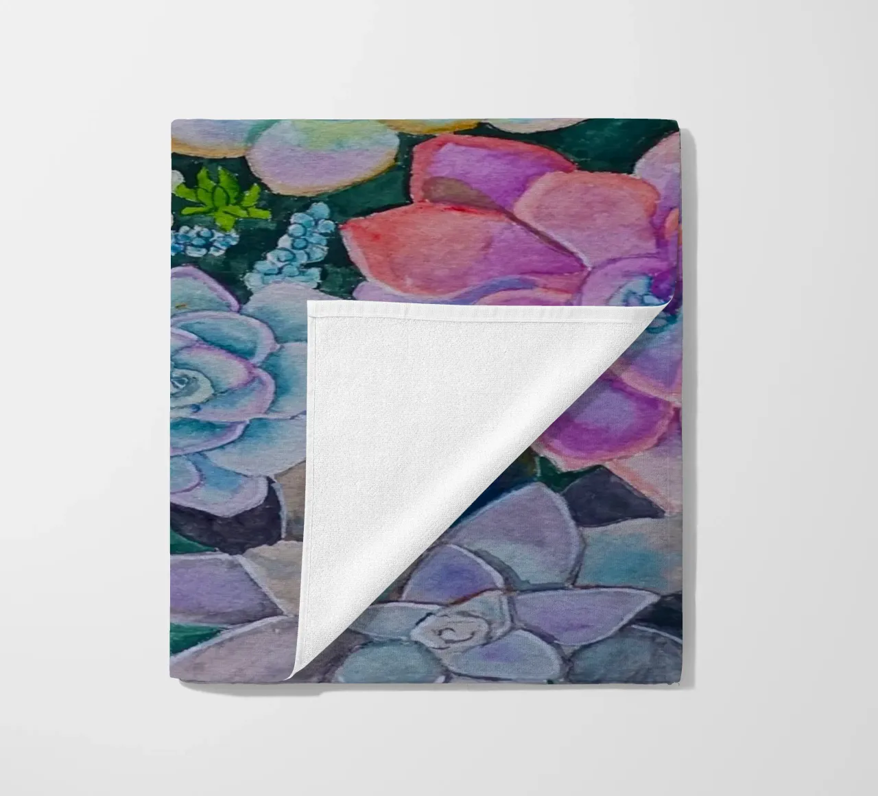 Cactustuin strandhanddoek van Eva Nev Watercolor