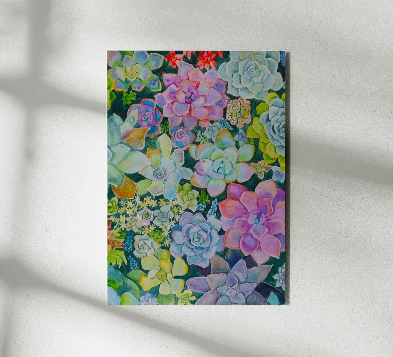 Cactustuin forex-plaat van Eva Nev Watercolor