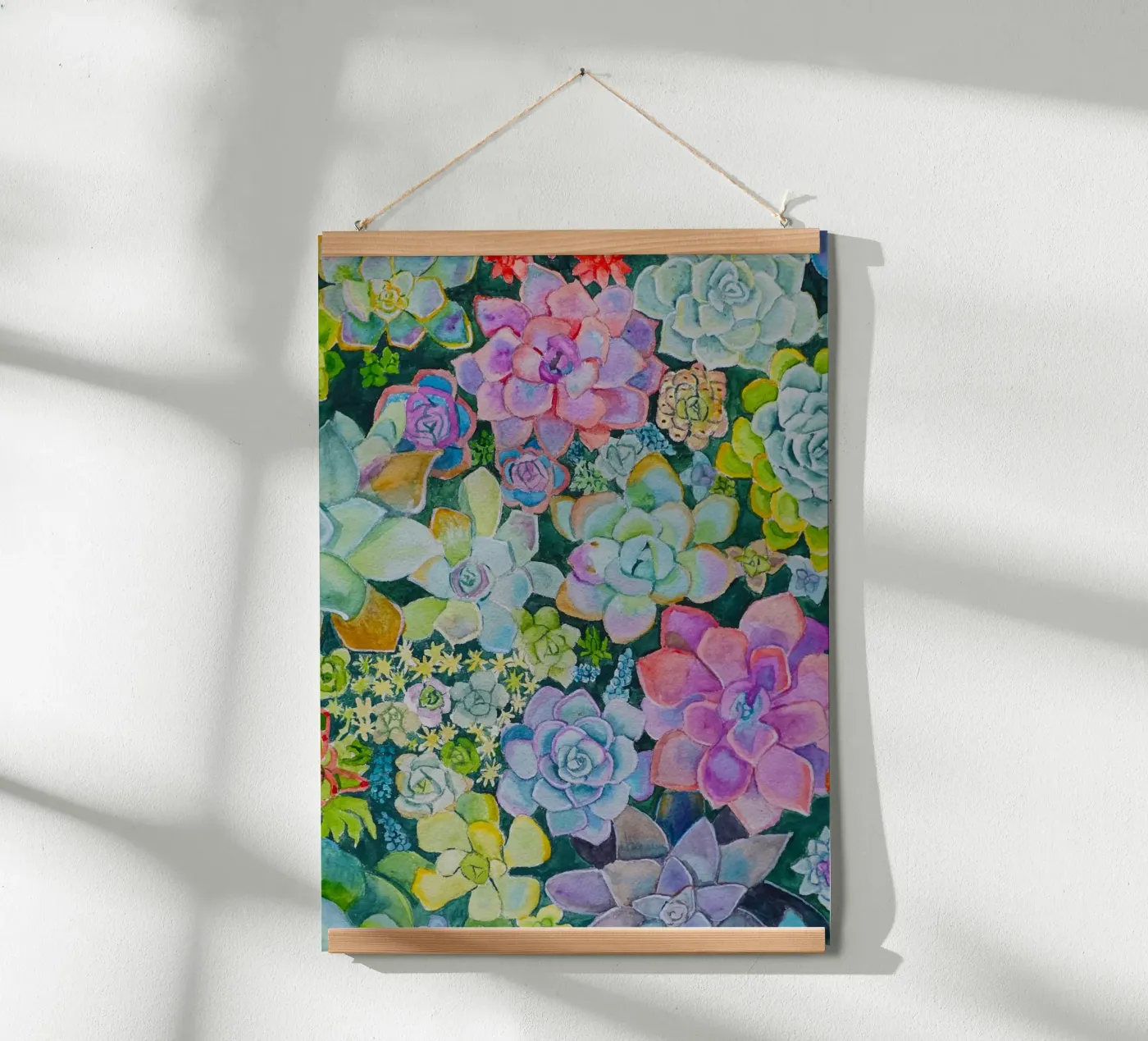 Cactustuin hahnemühle van Eva Nev Watercolor