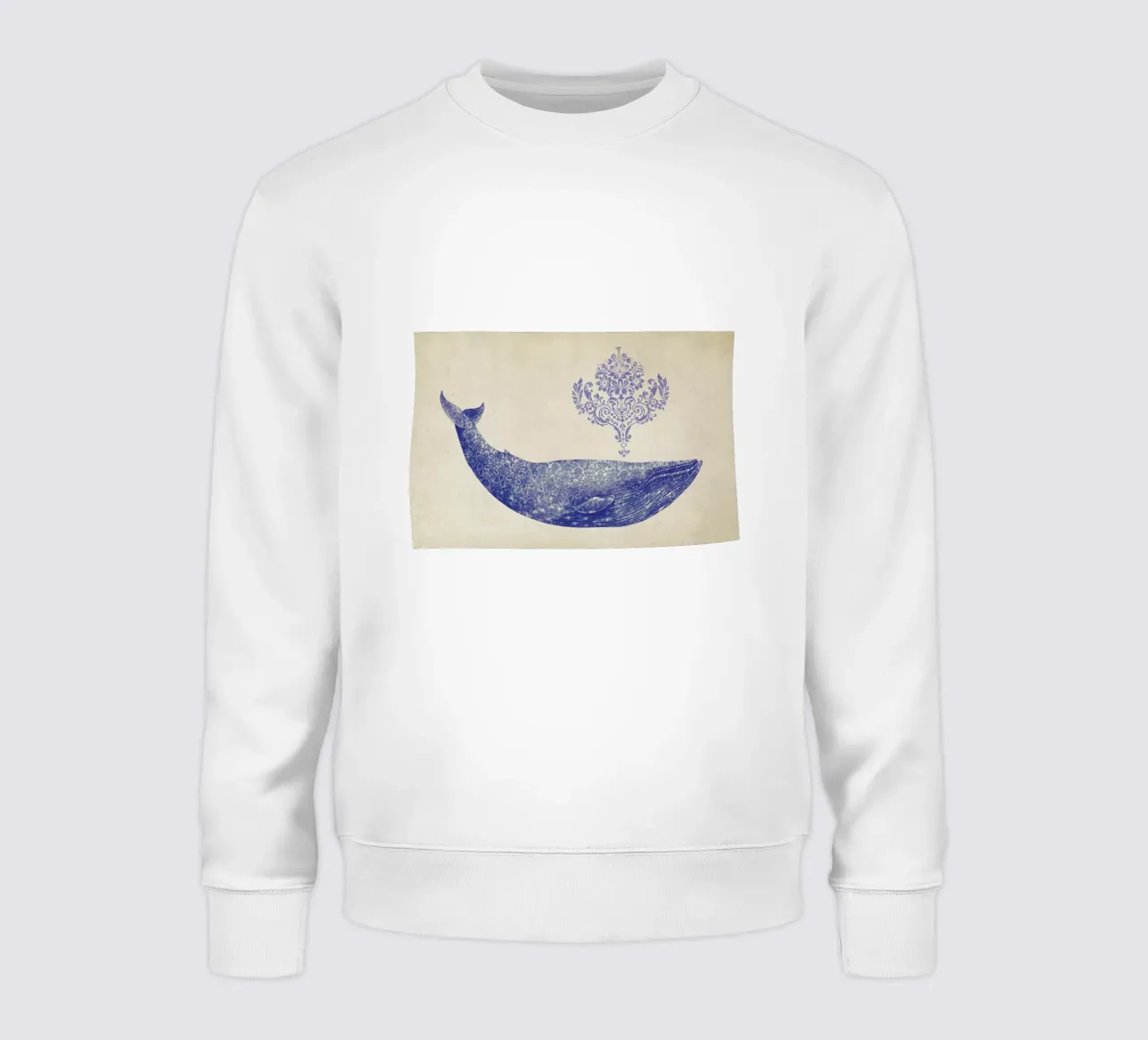 Damask Whale felpa da Terry Fan