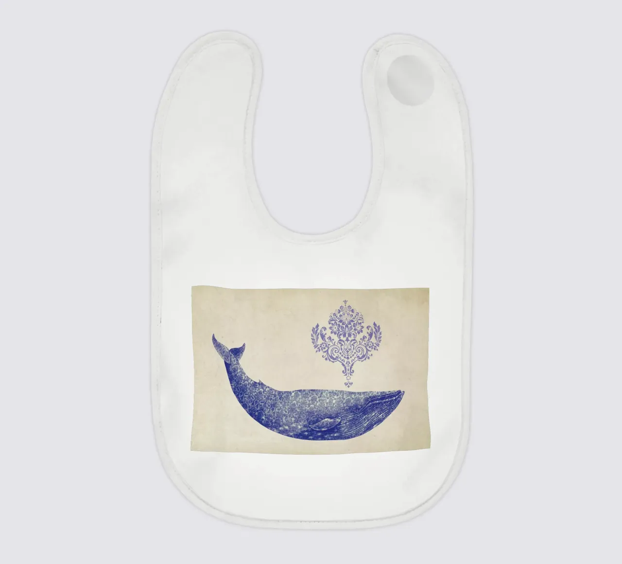 Damask Whale bavaglino da Terry Fan