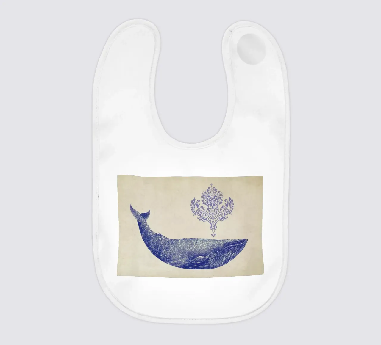 Damask Whale bavaglino da Terry Fan