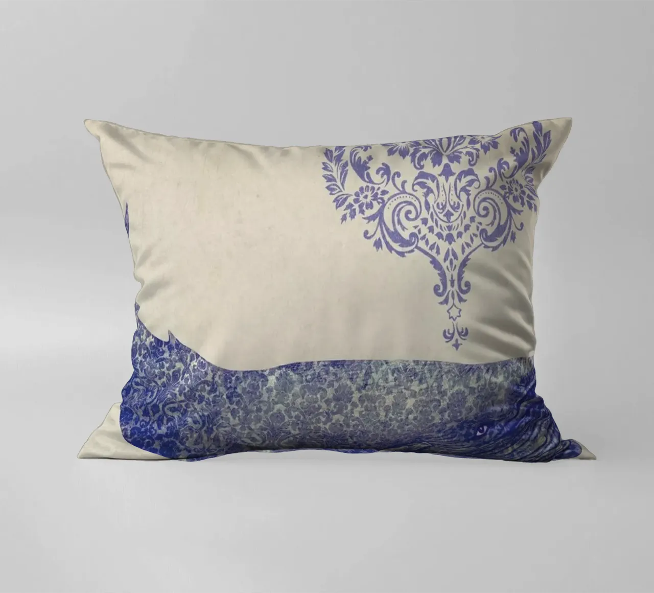 Damask Whale cuscino da Terry Fan