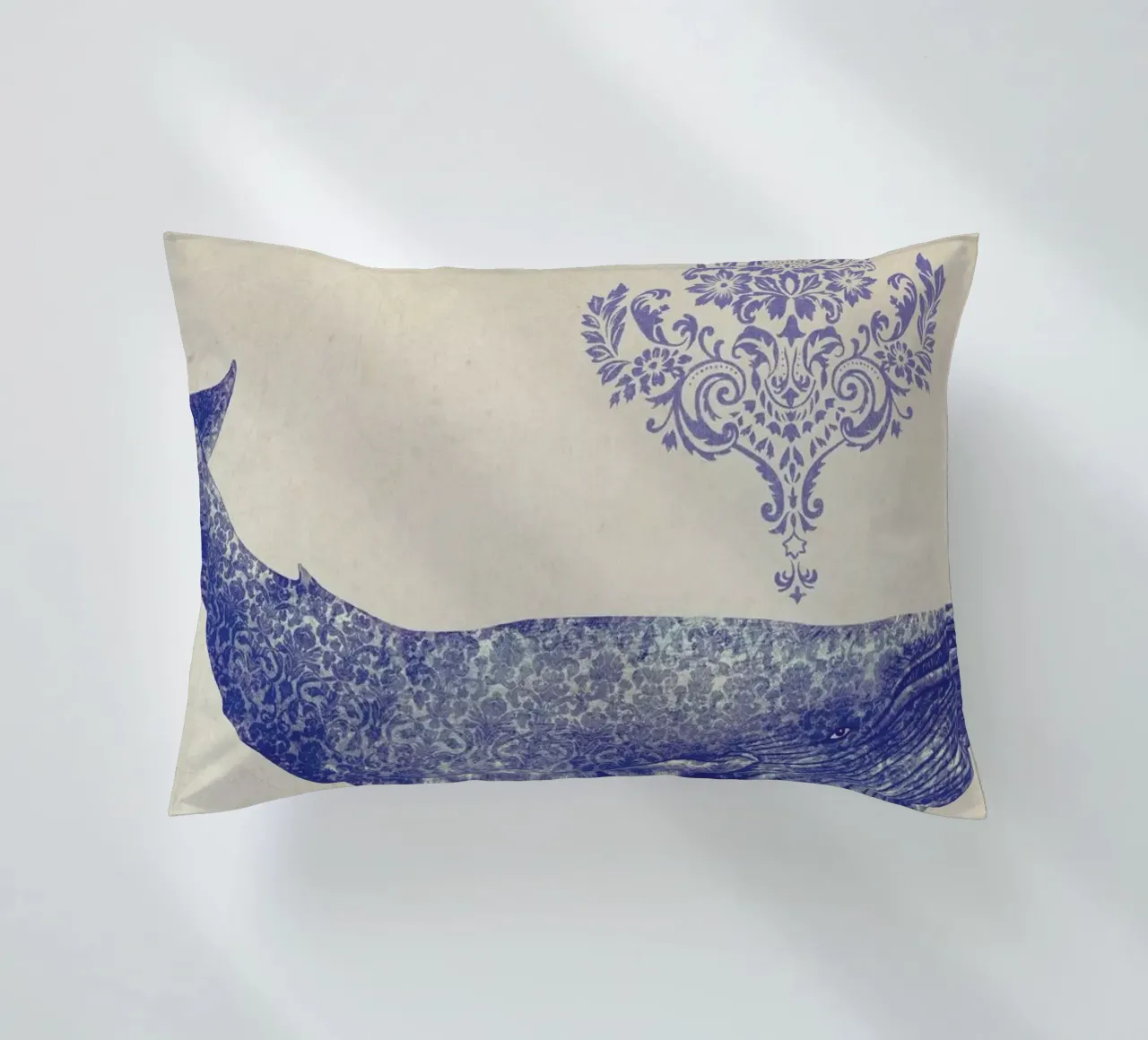 Damask Whale cuscino da Terry Fan