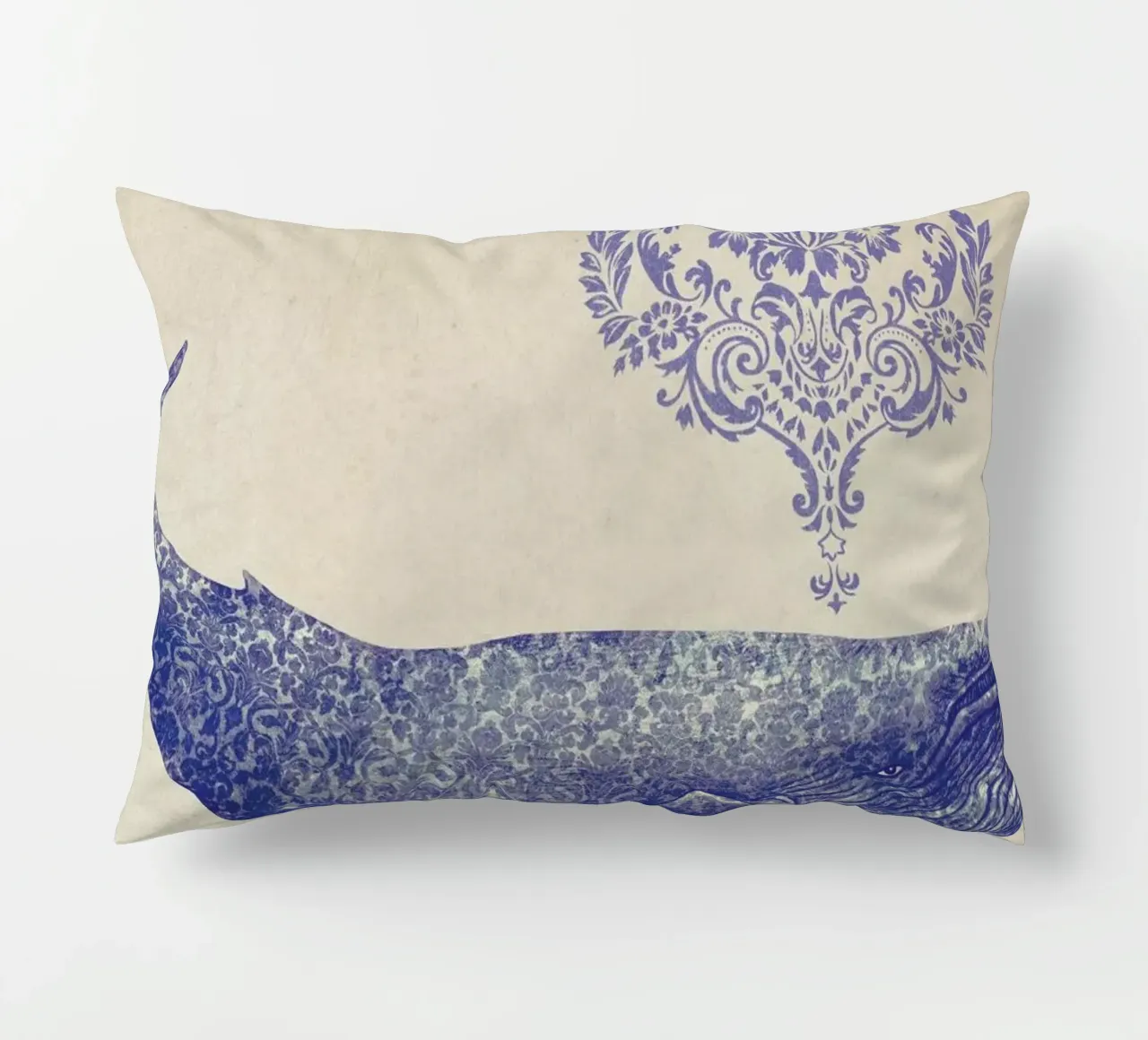 Damask Whale cuscino da Terry Fan