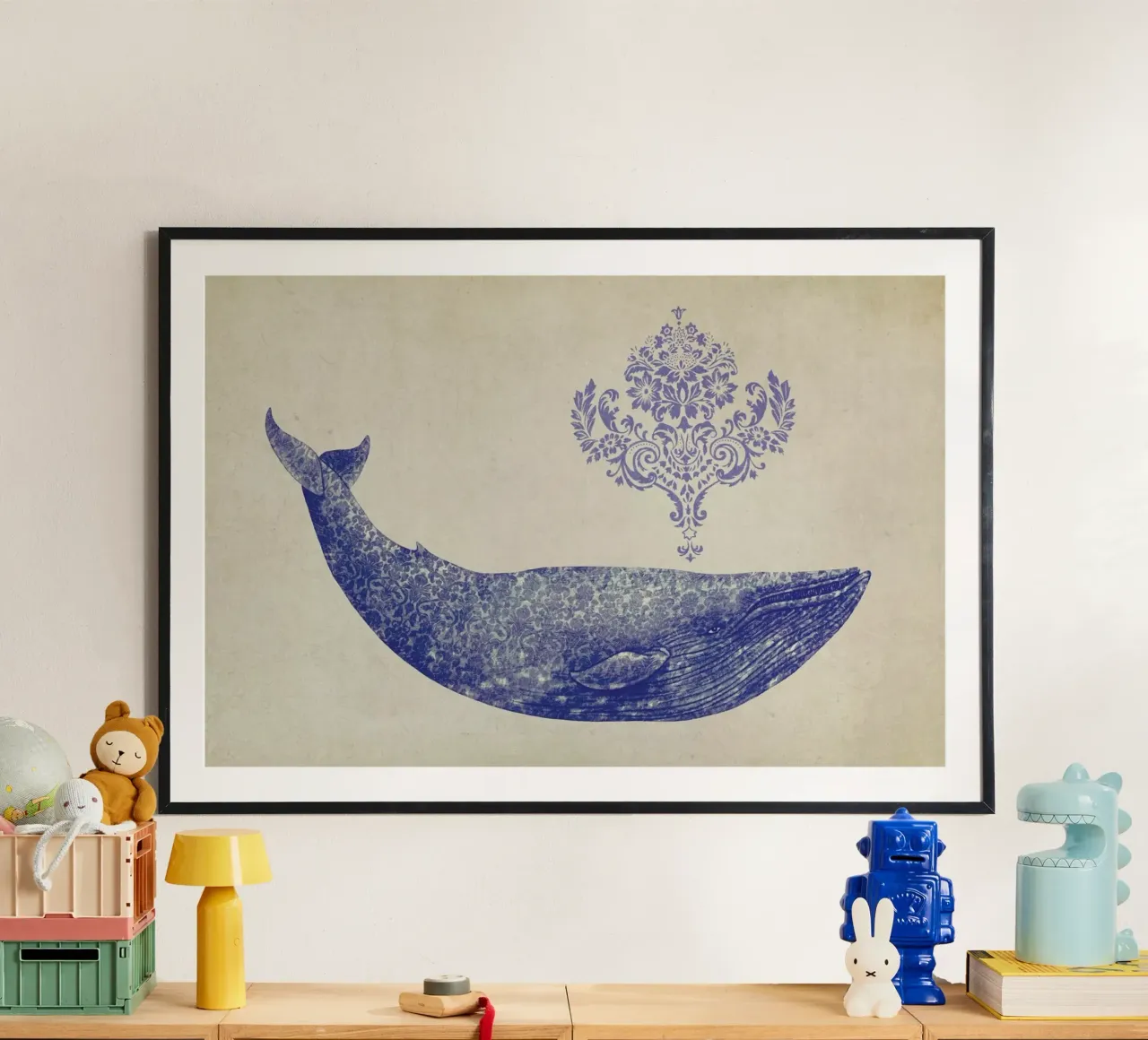 Damask Whale carta hahnemühle da Terry Fan