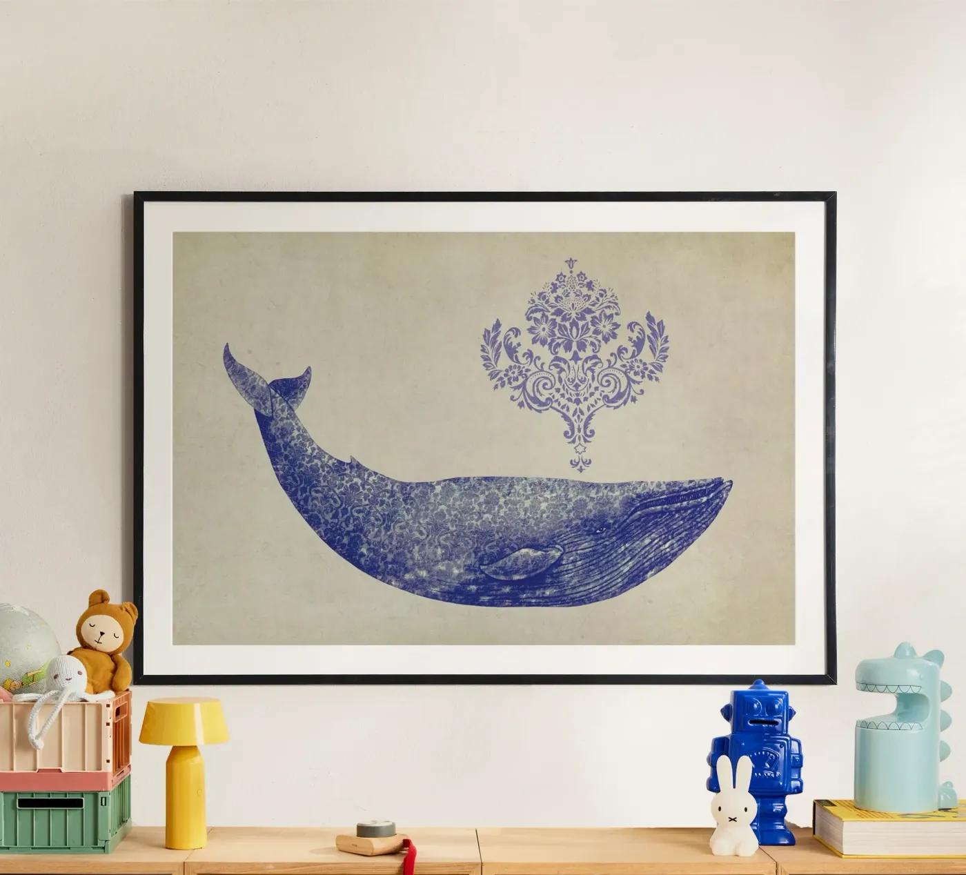 Damask Whale poster da Terry Fan