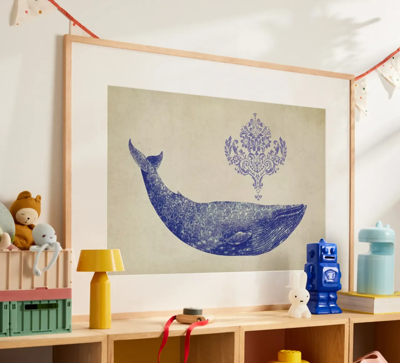Damask Whale poster da Terry Fan