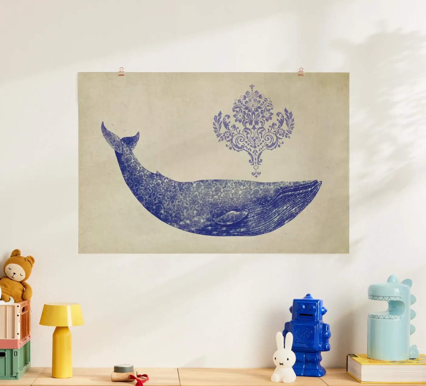 Damask Whale poster da Terry Fan