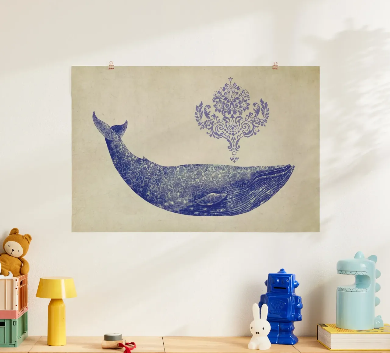 Damask Whale poster da Terry Fan