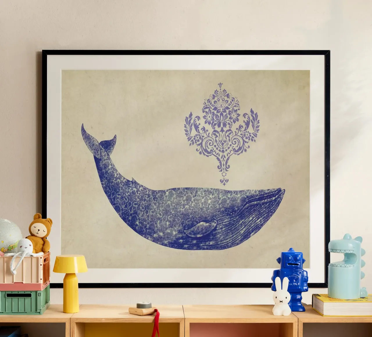 Damask Whale carta hahnemühle da Terry Fan