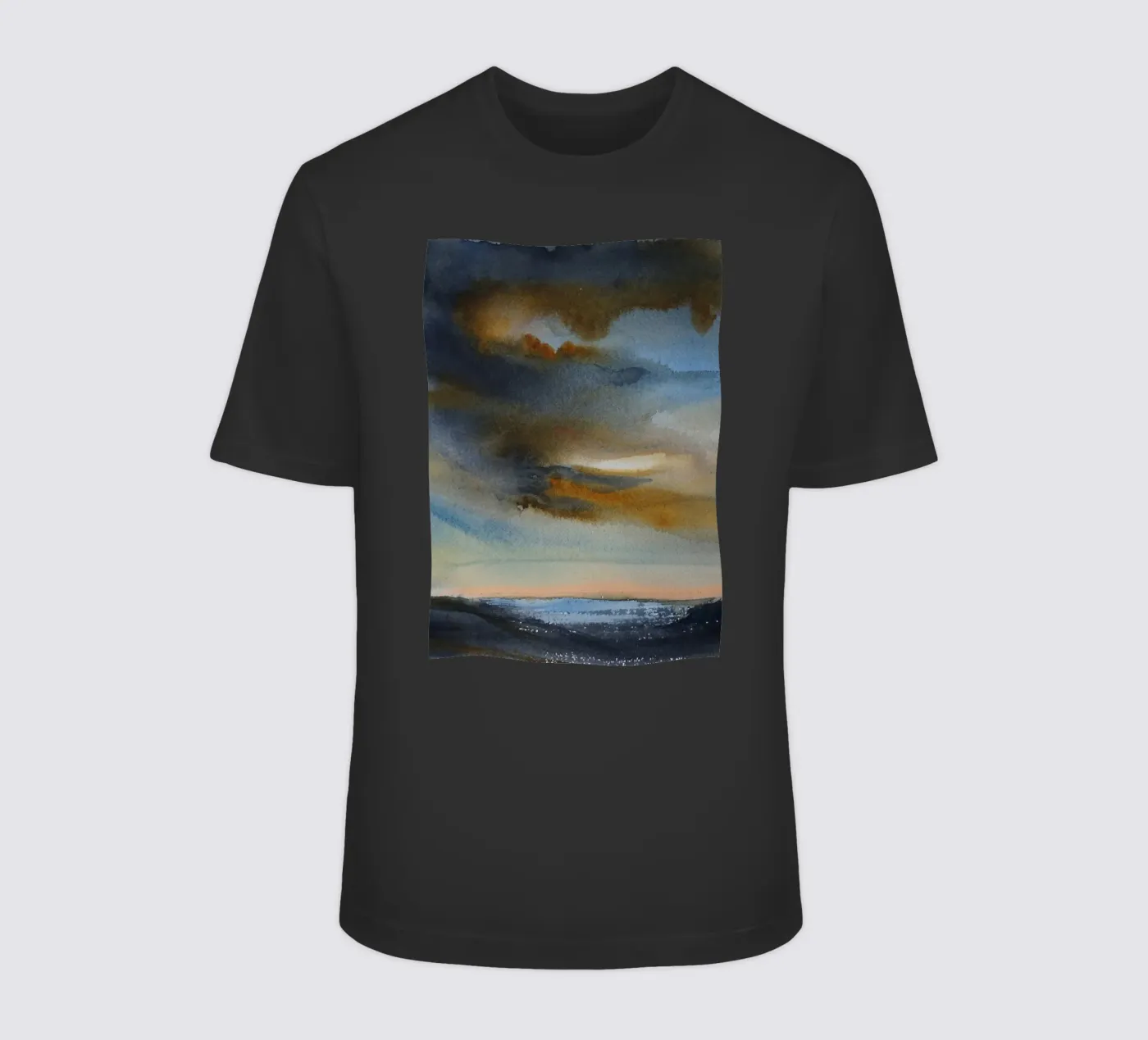 Fumo celeste t-shirt da Eva Nev Watercolor