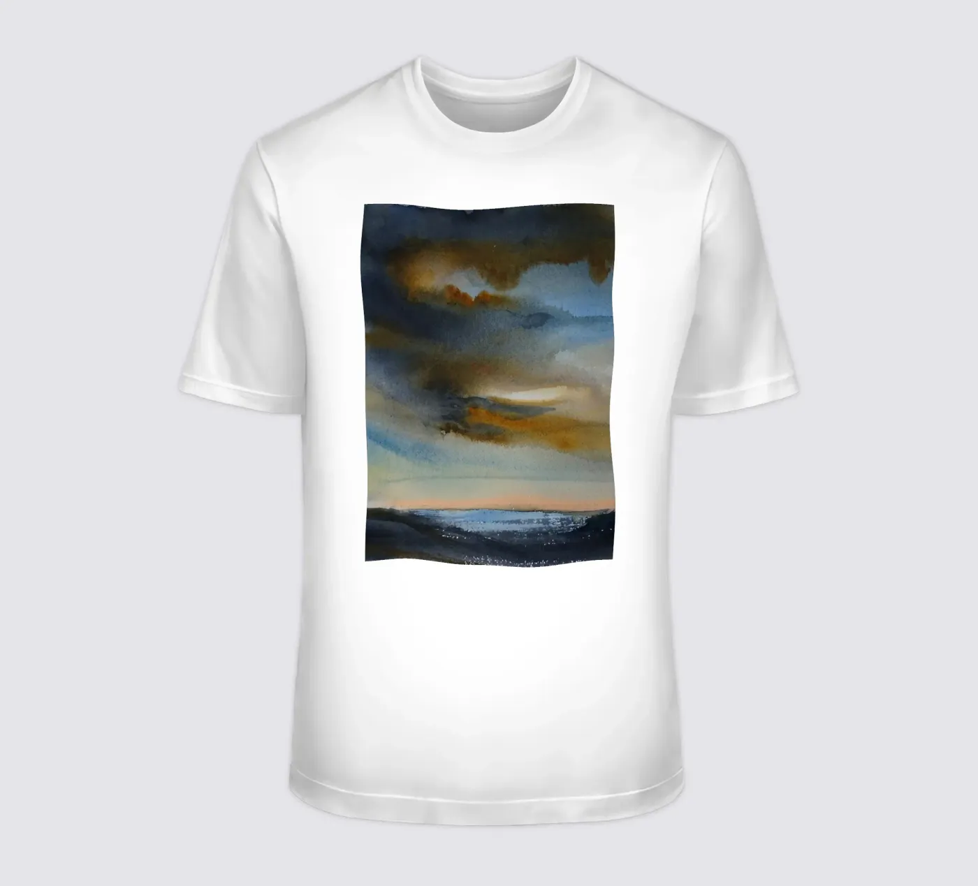 Fumo celeste t-shirt da Eva Nev Watercolor