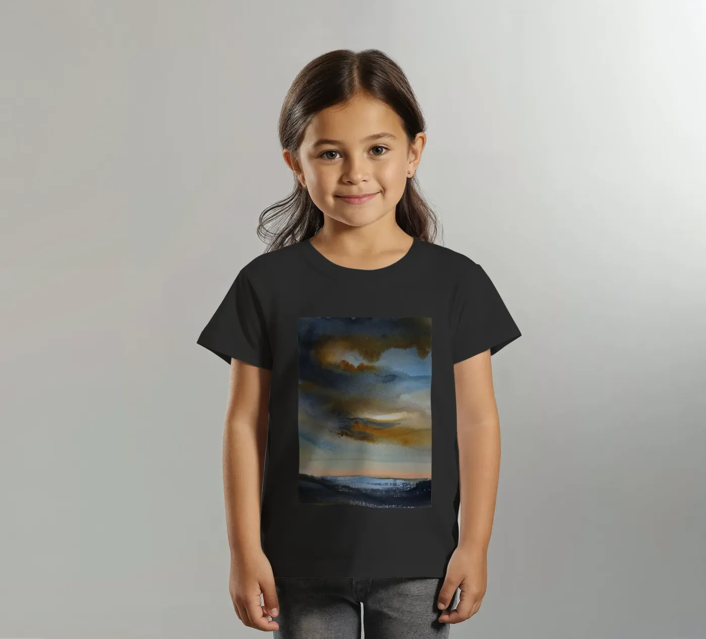 Hemelse Rook kinder t-shirt van Eva Nev Watercolor