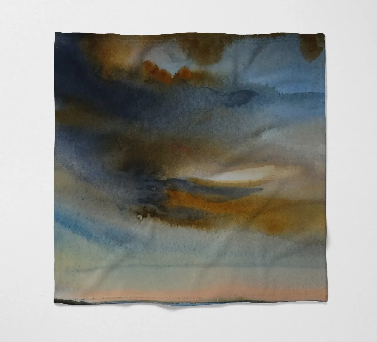 Fumo celeste coperta in pile da Eva Nev Watercolor