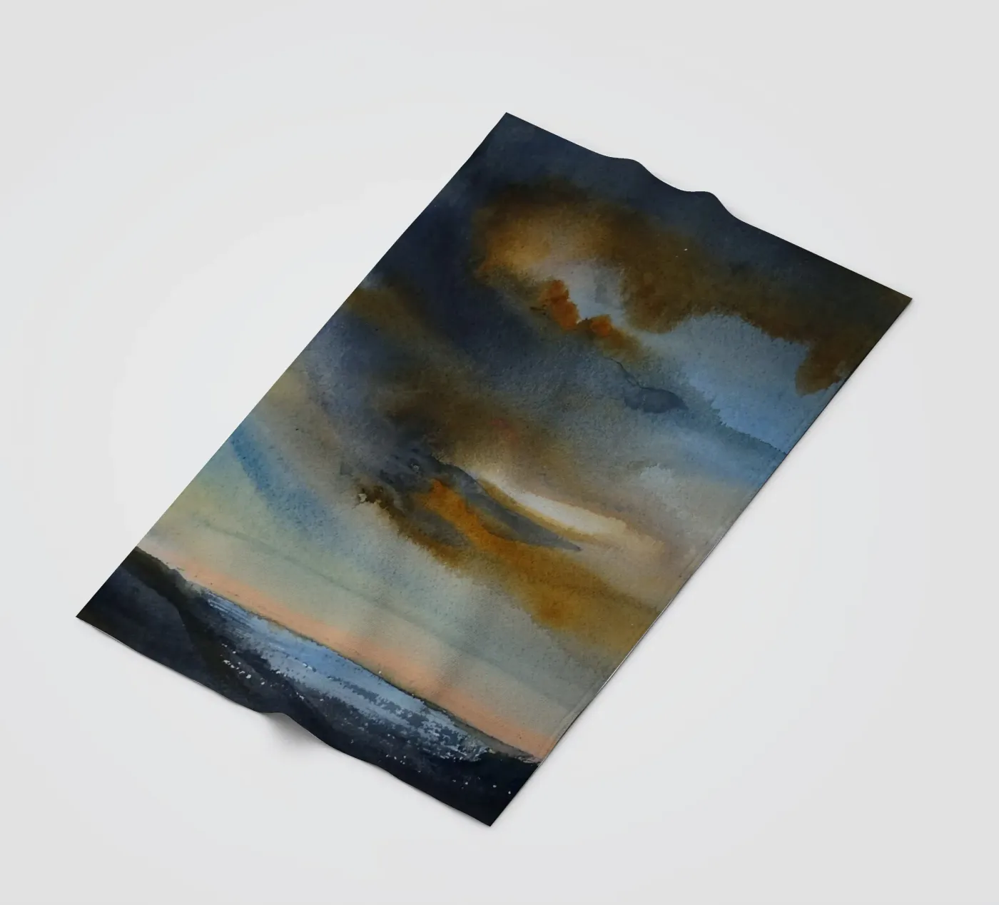 Celestial Smoke coperta in pile da Eva Nev Watercolor