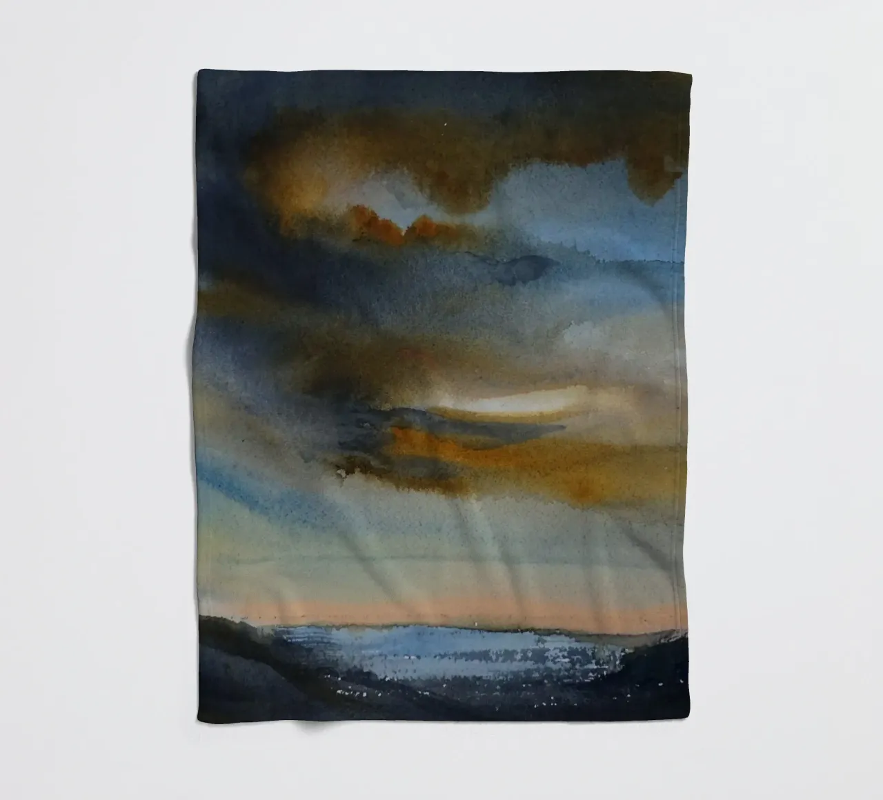 Fumo celeste coperta in pile da Eva Nev Watercolor
