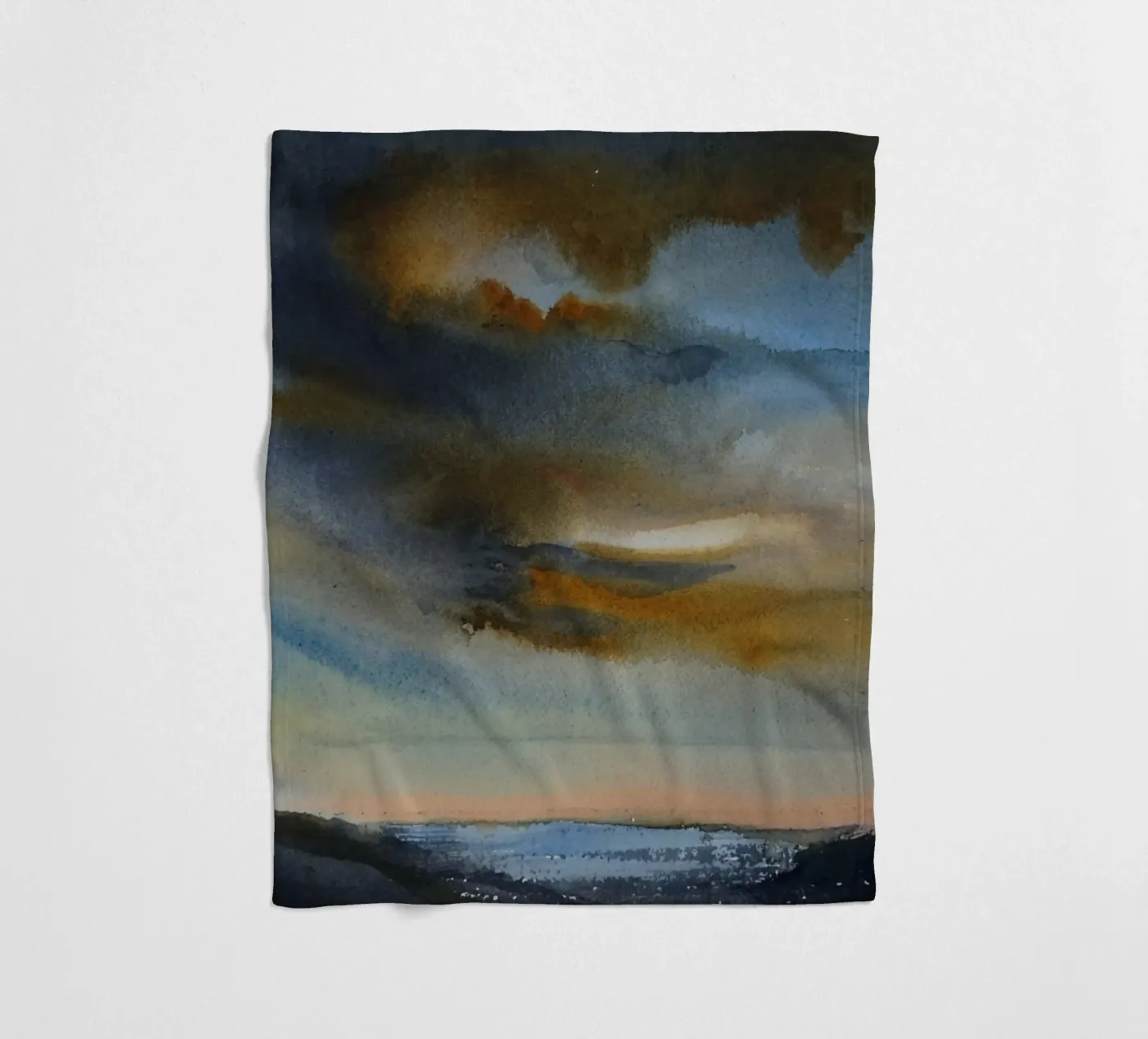 Celestial Smoke coperta in pile da Eva Nev Watercolor