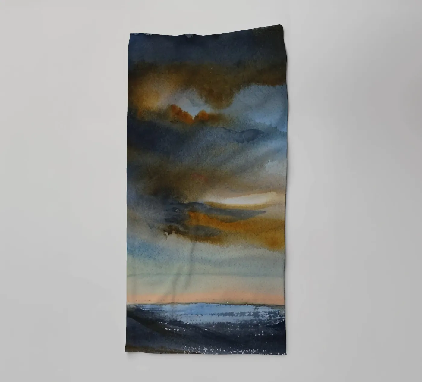 Celestial Smoke towel by Eva Nev Watercolor
