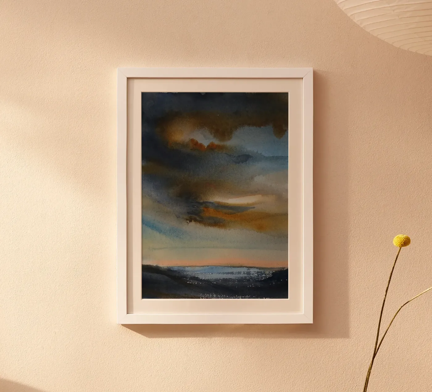 Fumo celeste poster da Eva Nev Watercolor