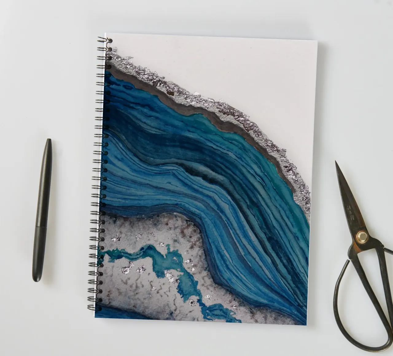 Agate spiral notebook by Eva Nev Watercolor