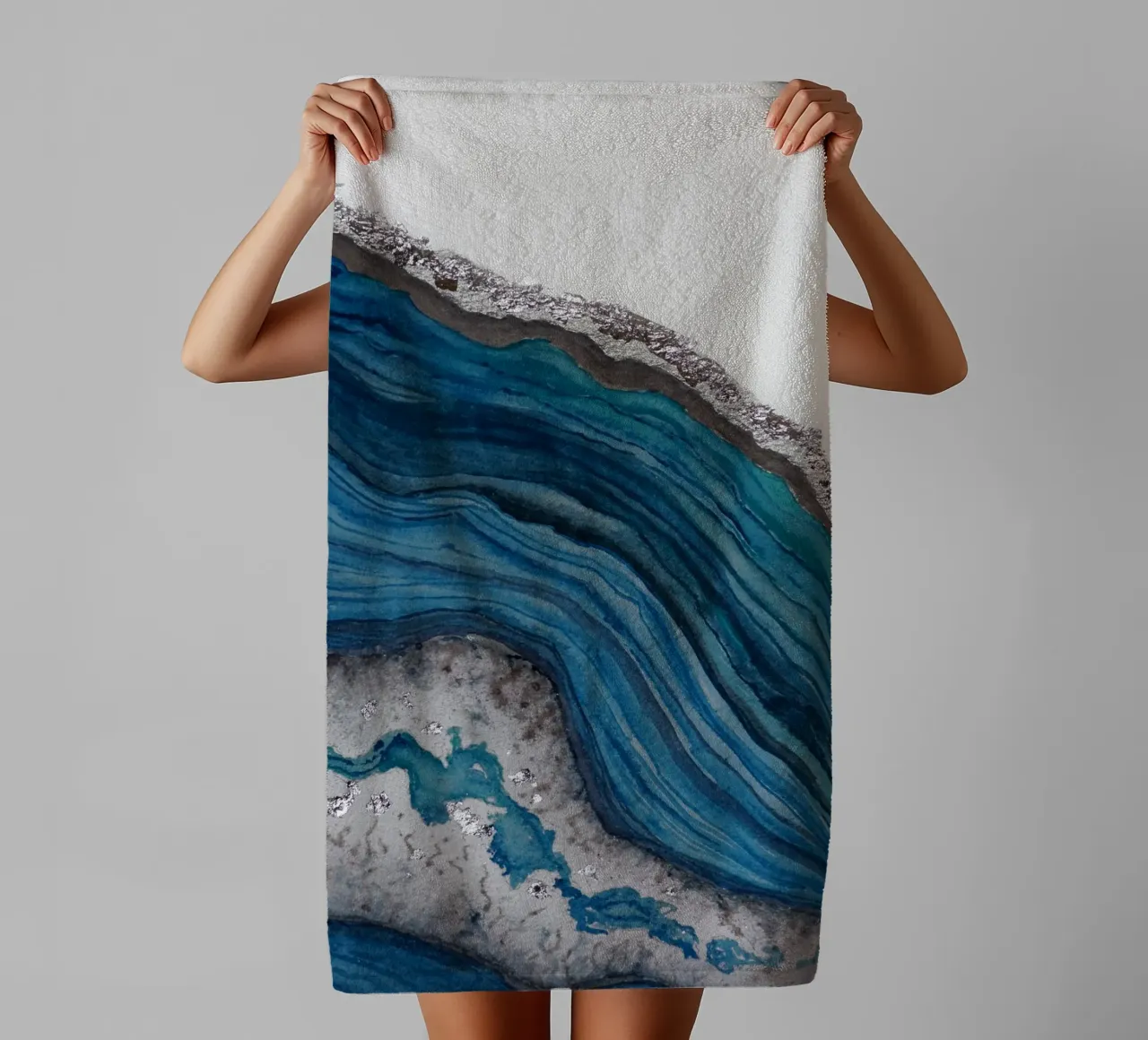Agate towel by Eva Nev Watercolor