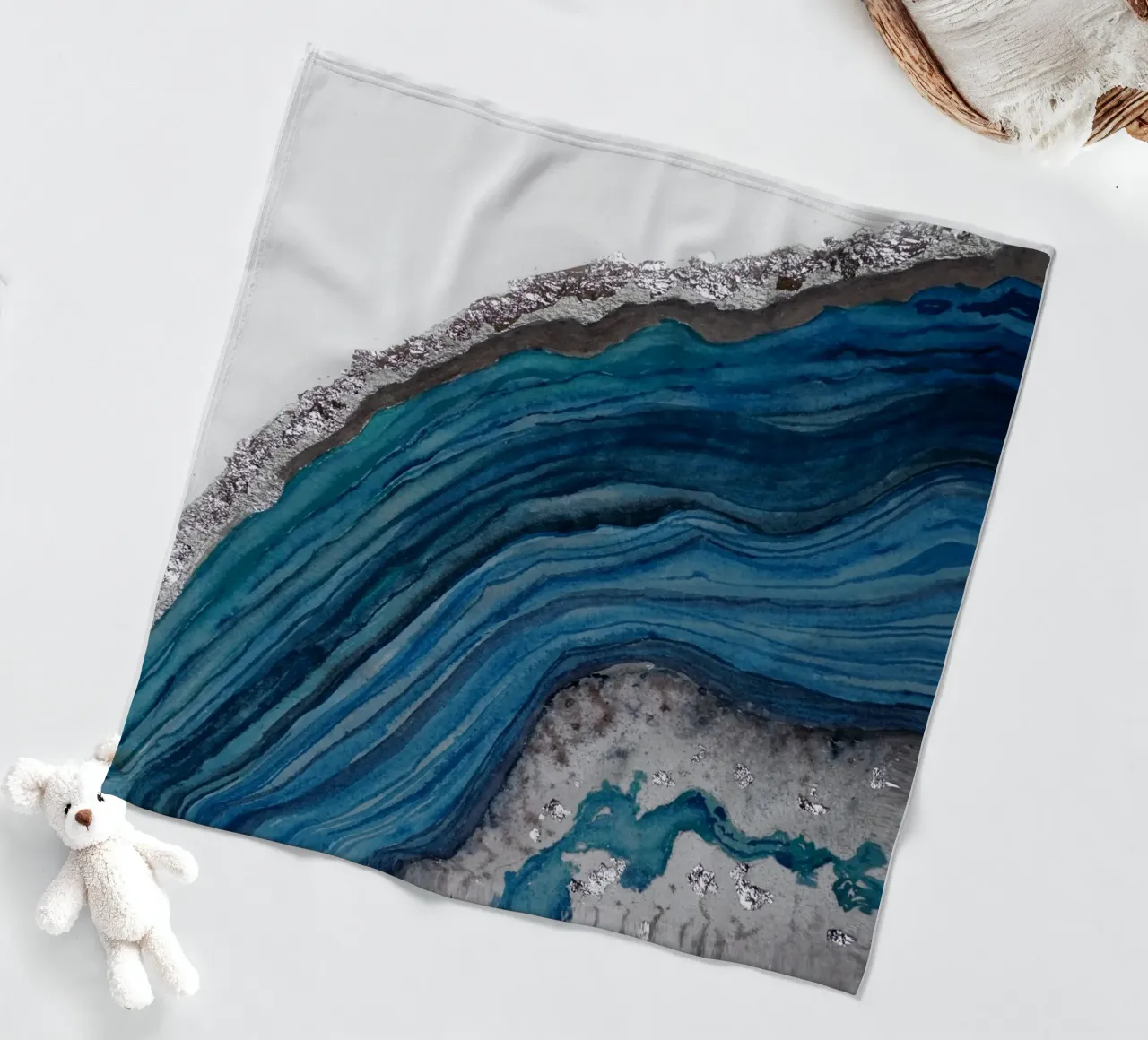 Agate Fleecedecke von Eva Nev Watercolor