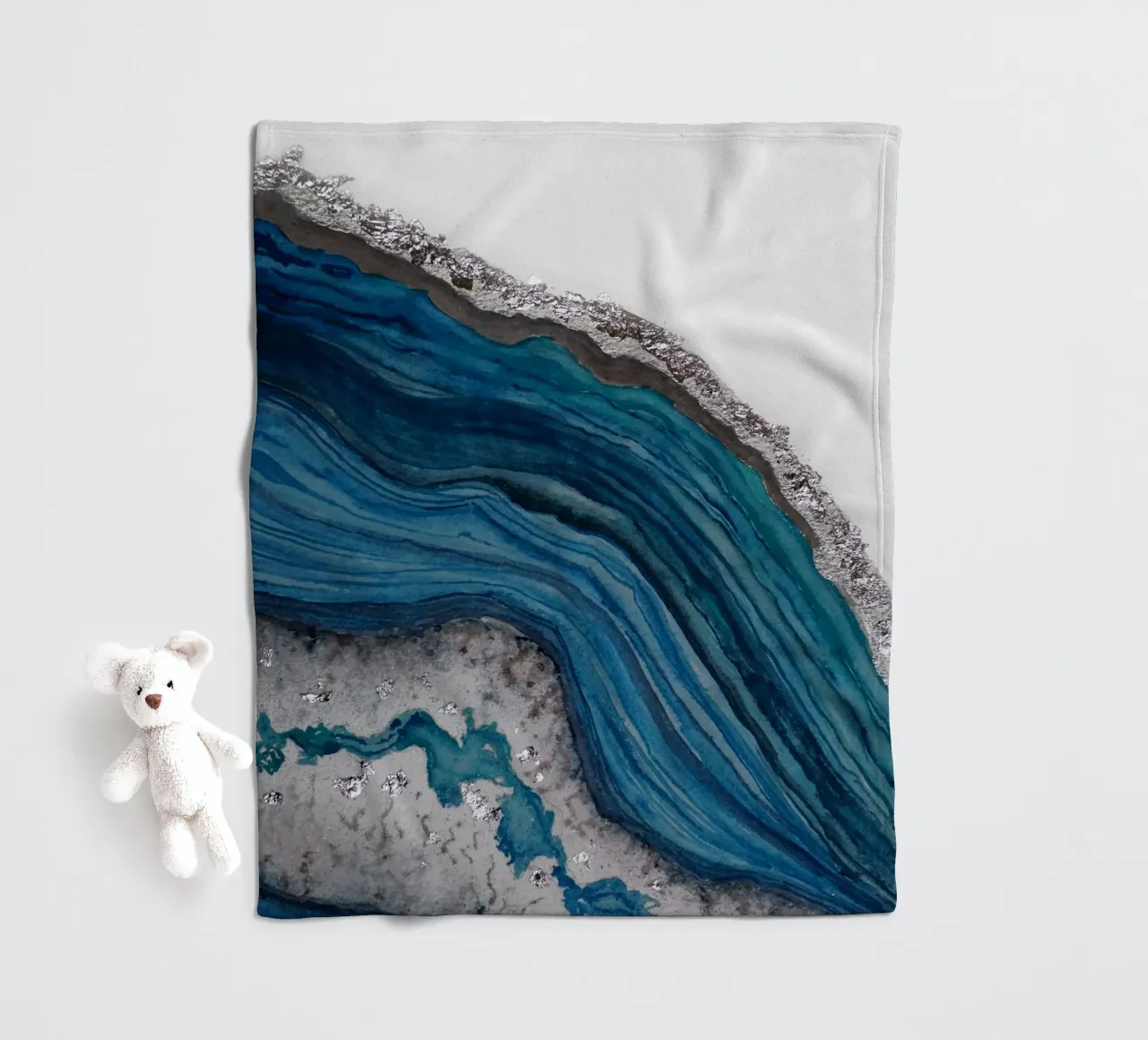 Agate Fleecedecke von Eva Nev Watercolor