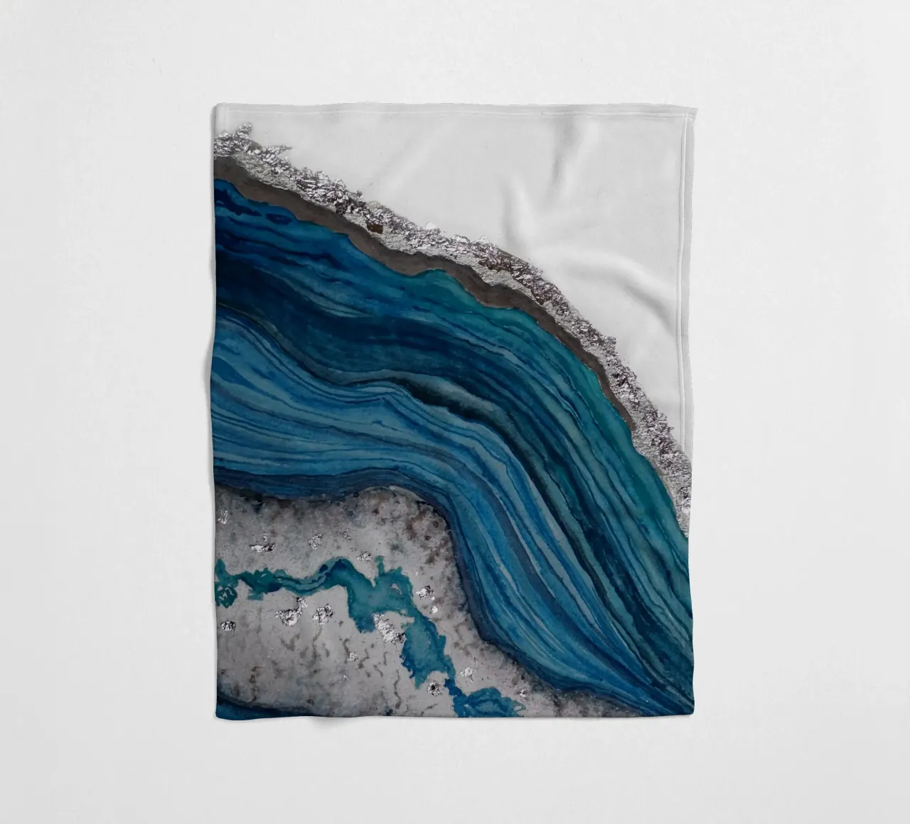 Agate Fleecedecke von Eva Nev Watercolor