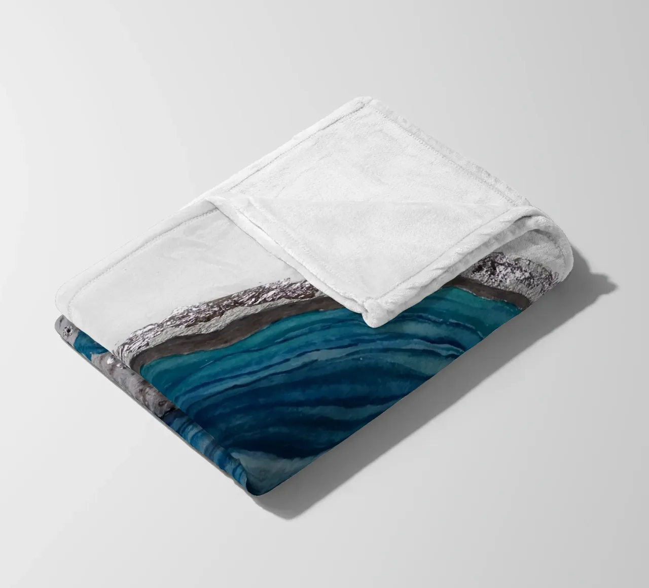 Agate Fleecedecke von Eva Nev Watercolor