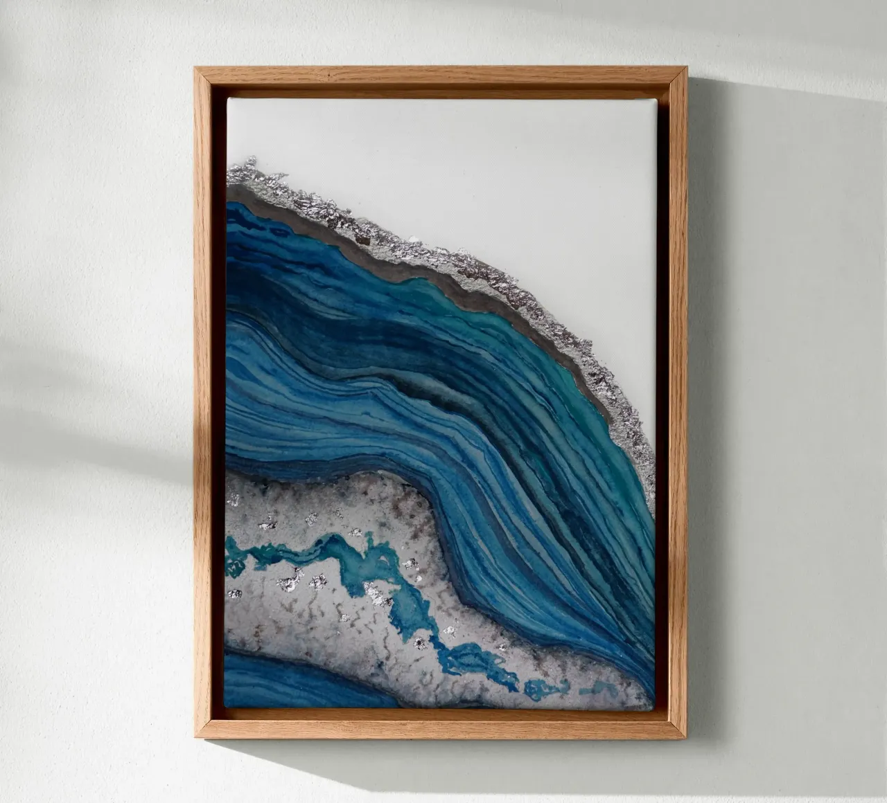 Agata tela con Cornice a cassetta da Eva Nev Watercolor
