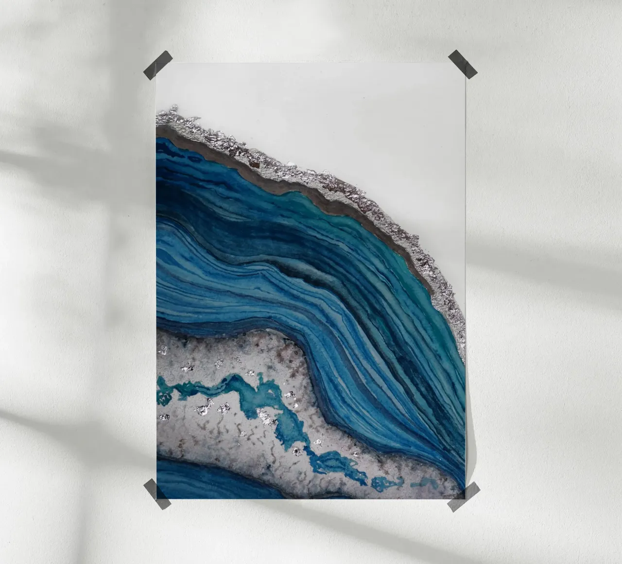 Agata poster con telaio in legno da Eva Nev Watercolor