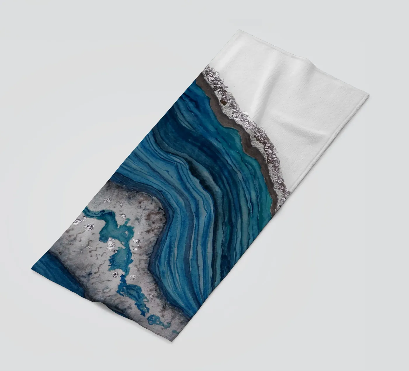 Agate beach towel by Eva Nev Watercolor