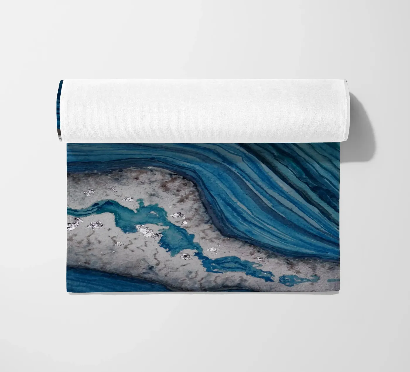 Agate beach towel by Eva Nev Watercolor