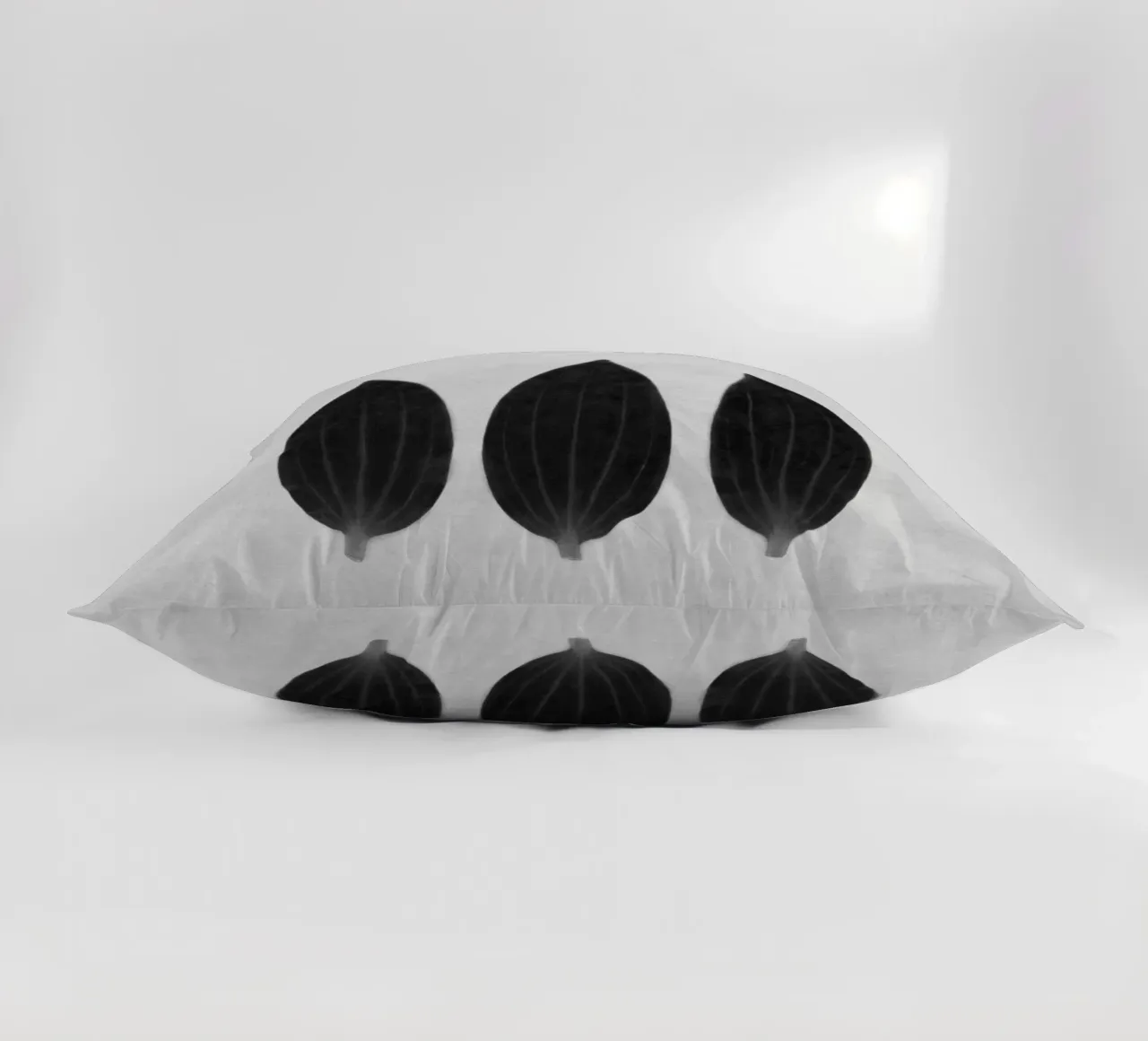three of a kind decorative cushion by Visuelle Poesie am Wegesrand