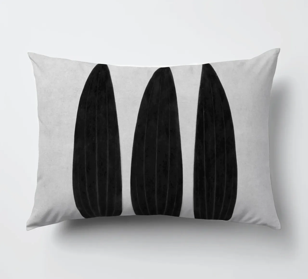 three of a kind decorative cushion by Visuelle Poesie am Wegesrand