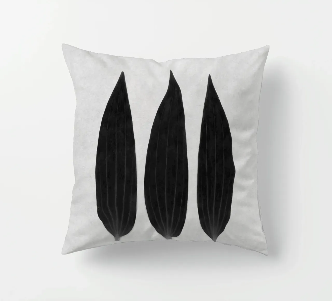 three of a kind decorative cushion by Visuelle Poesie am Wegesrand