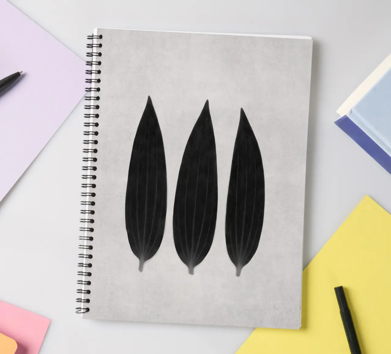 three of a kind spiral notebook by Visuelle Poesie am Wegesrand