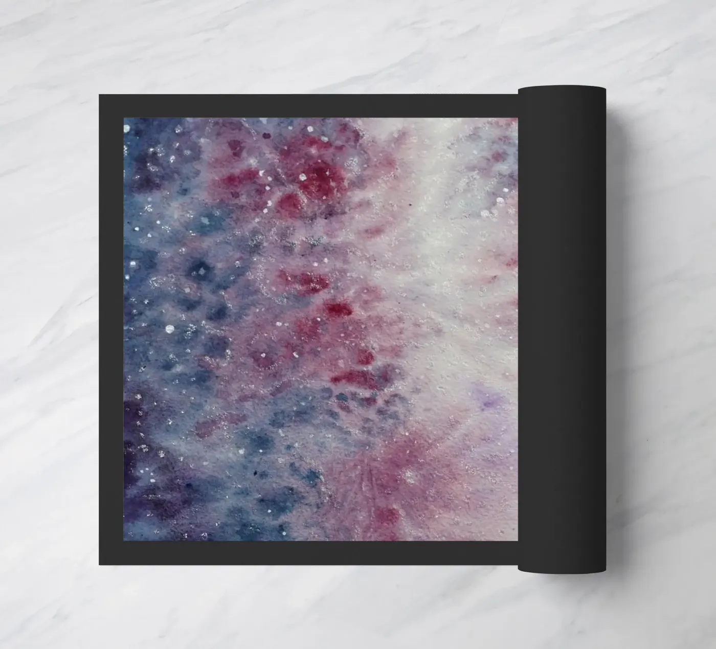 Crescent Nebula doormat by Eva Nev Watercolor