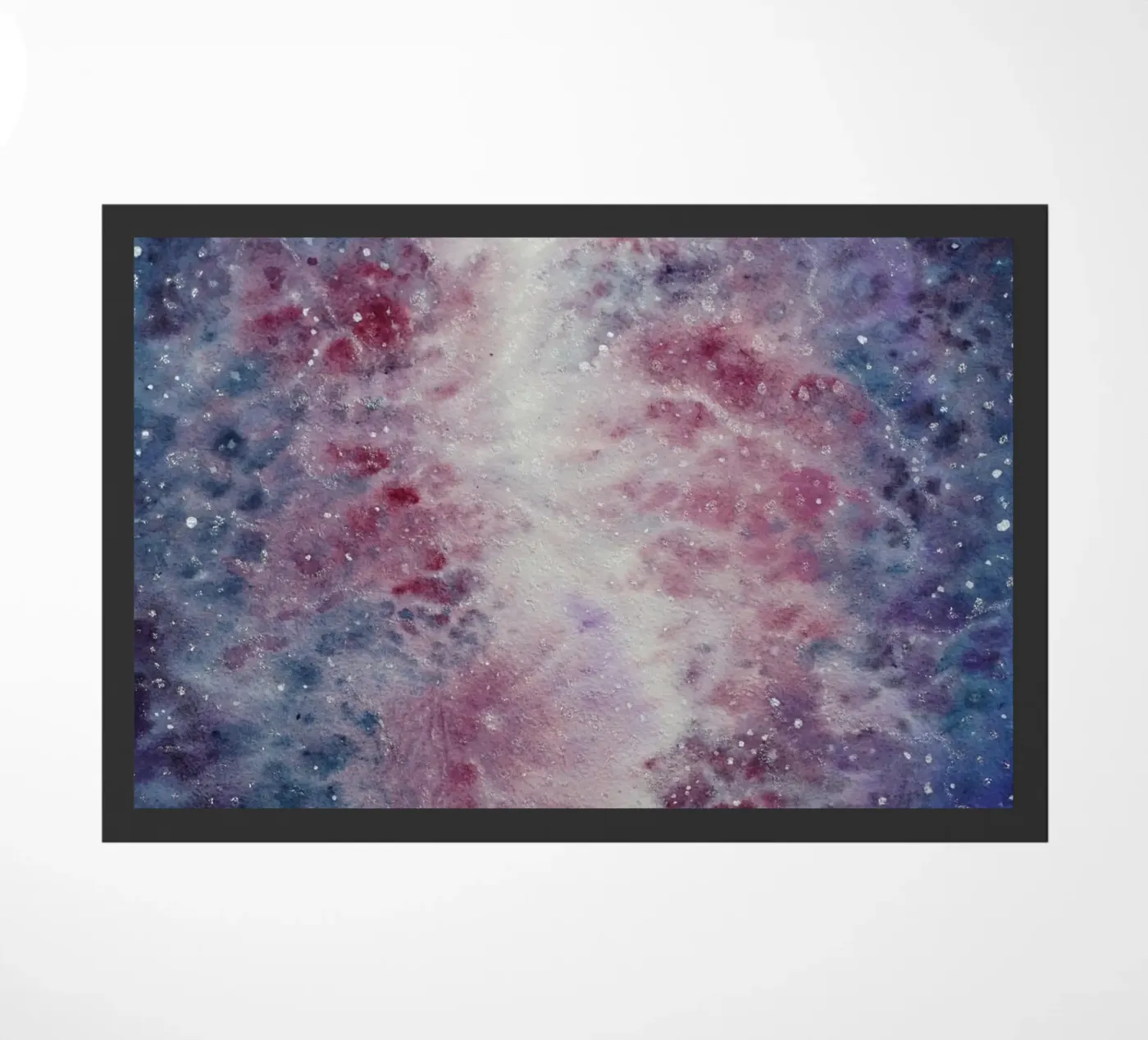 Crescent Nebula doormat by Eva Nev Watercolor