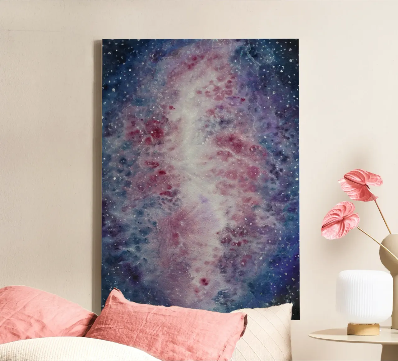 Crescent Nebula tela da Eva Nev Watercolor